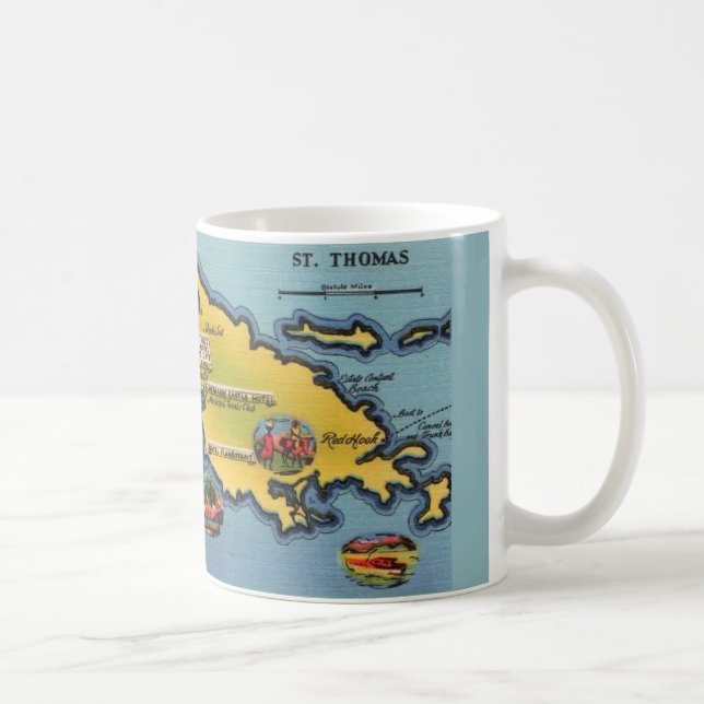 Café Caneca Mapa de St. Thomas (Direita)