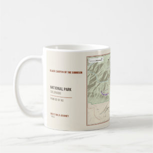 Café Caneca Mapa de Trilha do Black Canyon do Parque Na