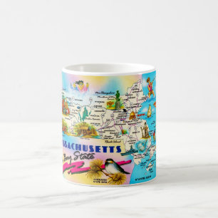 Café Caneca Mapa do Estado da Baía de Massachusetts