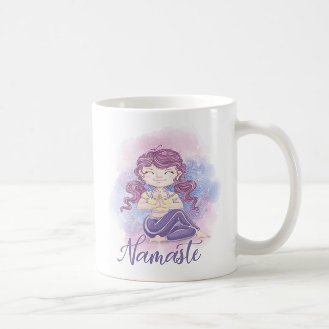 Café Caneca Menina de Namaste Yoga (Direita)