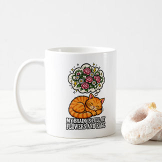 Café Caneca Meu Cérebro Está Cheio De Flores E Raiva - 