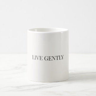 Café Caneca Minimalista Live Gently – Citação de Estéti