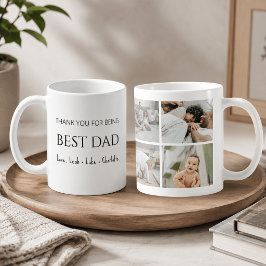 Café Caneca Moderna de Colagem de Fotos do Melhor Pai P