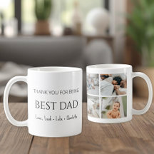 Caneca Moderna de Colagem de Fotos do Melhor Pai P