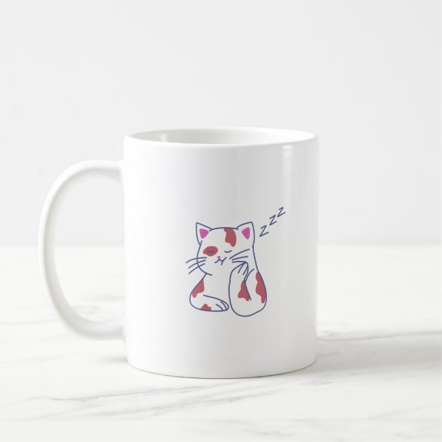 Café Caneca Modo Soneca | Vibrações de Gatinho Sonolent (Esquerda)