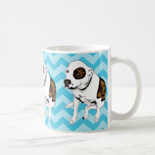 Café Caneca monocromática de Terrier de pitbull de