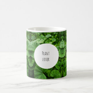 Café caneca monograma amante de plantas