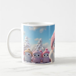 Café Caneca (Mug) Bonequinhos de Neve Fofos