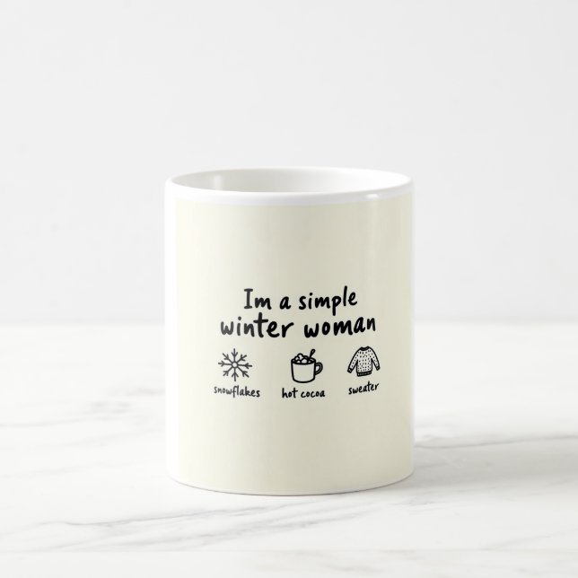 Café Caneca Mulher de Inverno Simples (Centro)