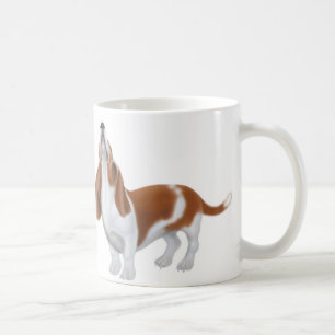Café Caneca musical do trio de Basset Hound
