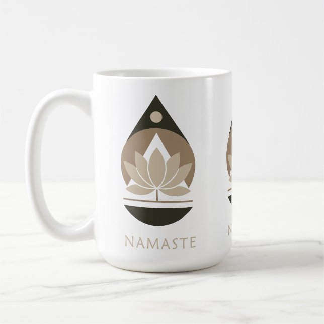Café Caneca Namaste Lótus – Presente de Yoga Consciente (Esquerda)