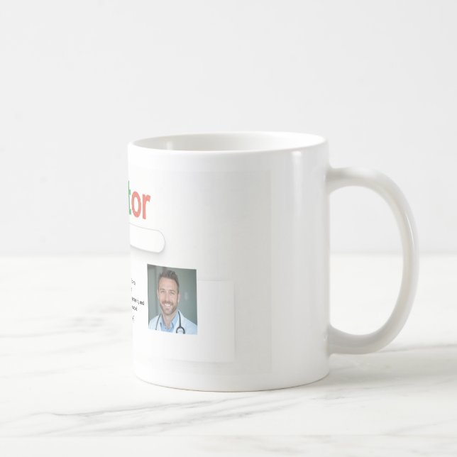 Café Caneca Nome Personalizado Estilo Busca de Médico – (Direita)