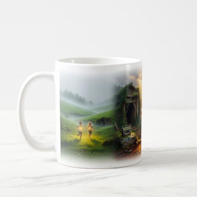 Café Caneca Nostálgica Arco-íris Cachoeira Garota de Ol (Esquerda)