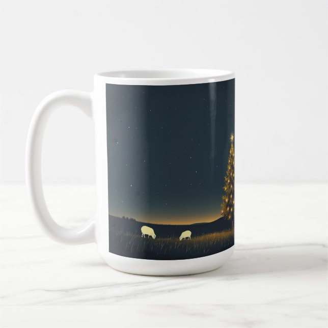 Café caneca noturna de inverno de natal (Esquerda)