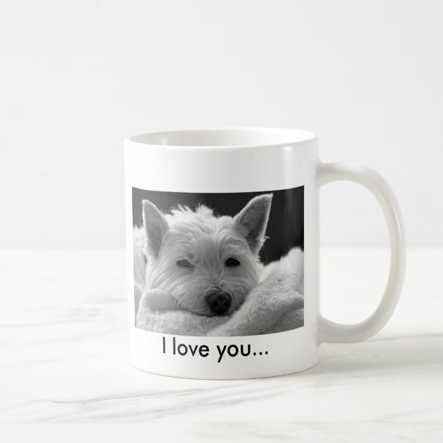 Café Caneca ocidental bonito do cão de Terrier das (Direita)