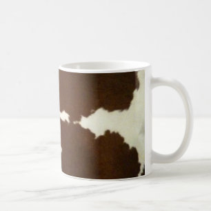 Café Caneca ocidental de Brown e do couro branco