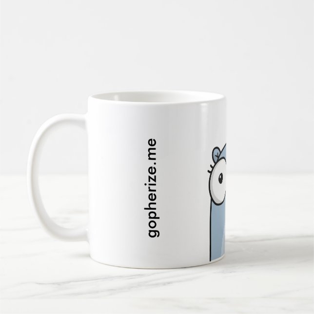 Café Caneca oficial de Gopherize.me (Esquerda)