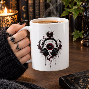Café Caneca Olho Místico Gótico – Fones de Ouvido de Fa