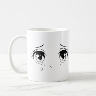 Café Caneca Olhos de Anime Chorosos – Design Aesthetic