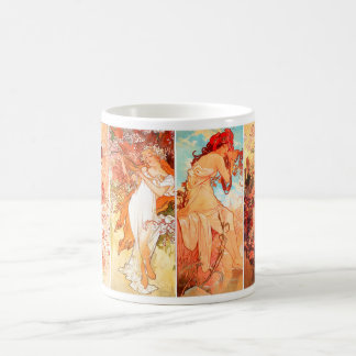 Café Caneca original de Mucha de quatro séries das