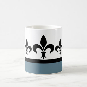 Café Caneca ostentoso azul da flor de lis