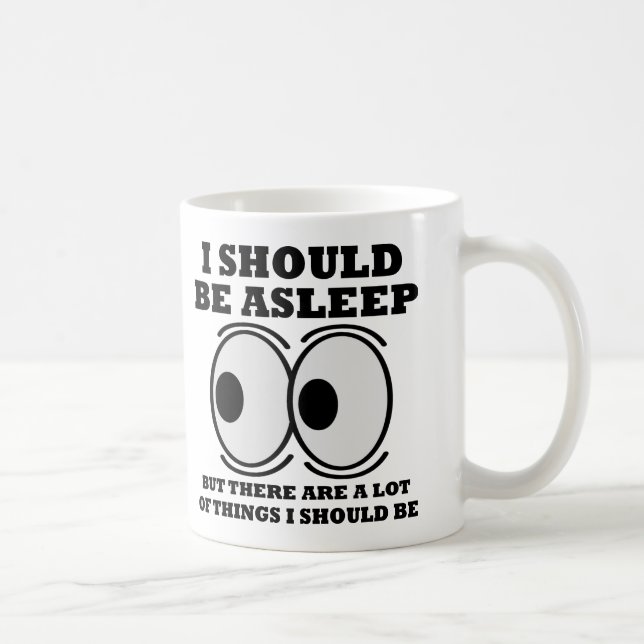 Café Caneca ou Caneca de Viagem Engraçada Deveria Estar (Direita)