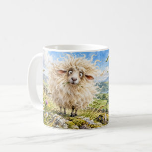 Café Caneca Ovelha Engraçada Dia de Cabelo Ruim