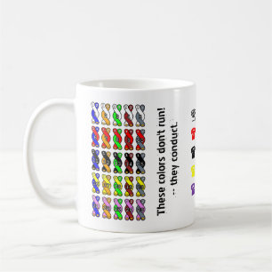 Café caneca padrão de cores de cabo de telecomunicações