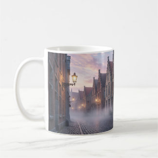 Café Caneca Paisagem Sonhadora com Brilho de Lanterna e
