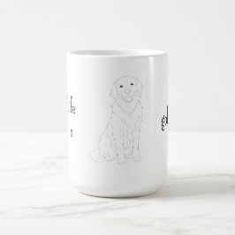 Café Caneca para amantes de Golden retriever minimalist