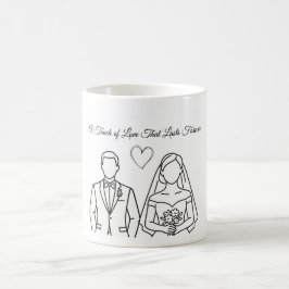 Café caneca para casal de casamento especial