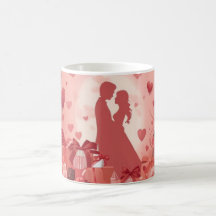 Caneca para Casal Romântico Presente de Dia dos Na