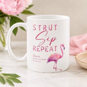 Café Caneca para Chá de Bebê Flamingo – Desfile, Beba,