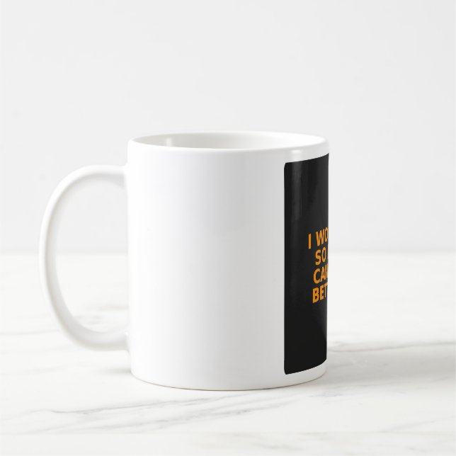 Café Caneca para Dono de Cachorro Engraçado - Trabalho  (Esquerda)