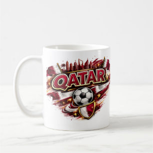 Café Caneca para Fã de Futebol do Catar Suporte Patri