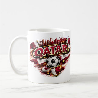 Café Caneca para Fã de Futebol do Catar | Suporte Patri