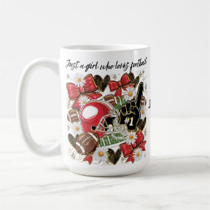 Café caneca para fãs de futebol feminino