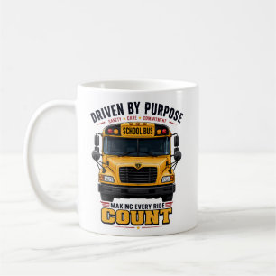 Café Caneca para Motorista de Ônibus Escolar Motivado p