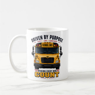 Café Caneca para Motorista de Ônibus Escolar Motivado p