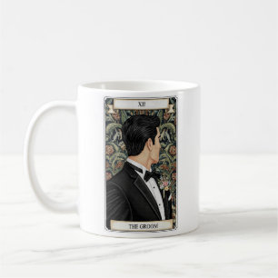 Café Caneca para o Noivo, Design de Carta de Tarot em E