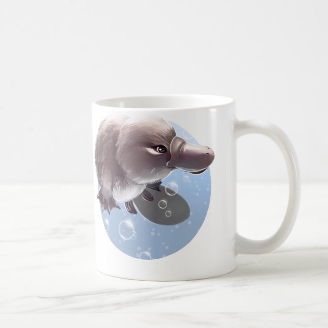 Café Caneca pequena bonito da ilustração de Platypus (Direita)