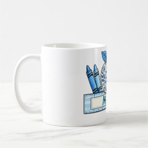 Café Caneca Personalizada Azul de Chinoiserie para Prof