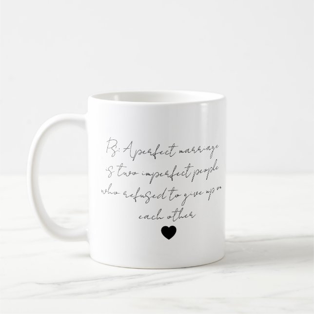 Café Caneca Personalizada Caligrafia Real Caneca de Cer (Esquerda)