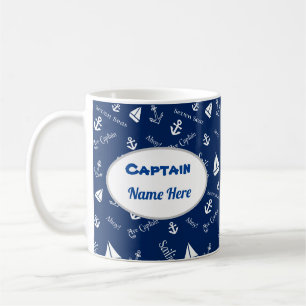 Café Caneca Personalizada Capitão com Ícones de Vela