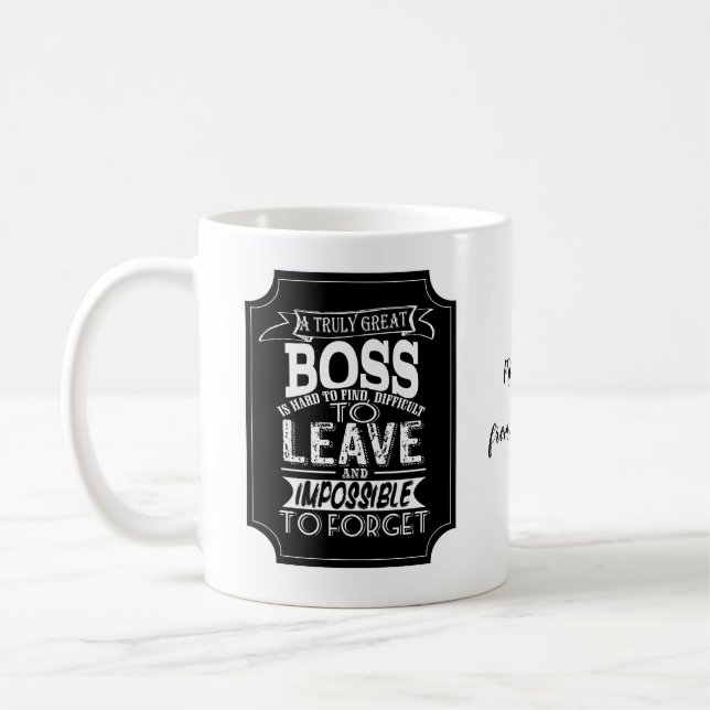 Café Caneca Personalizada Citação de Grande Chefe Obrig (Esquerda)