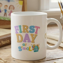 Caneca Personalizada Colorida do Primeiro Dia de A