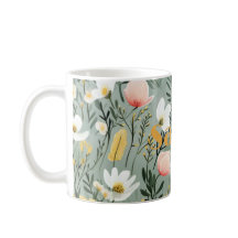 Caneca Personalizada com Desenho de Flores