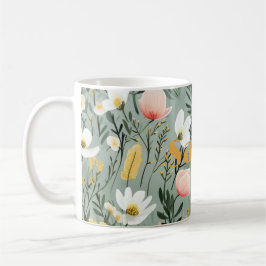 Café Caneca Personalizada com Desenho de Flores