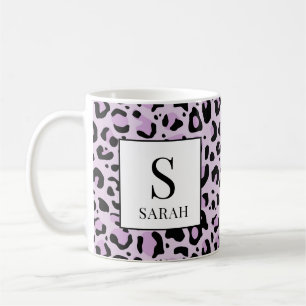 Café Caneca Personalizada com Estampa de Leopardo Roxo