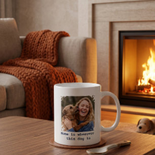 Café Caneca personalizada com foto de cachorro, Lar é o